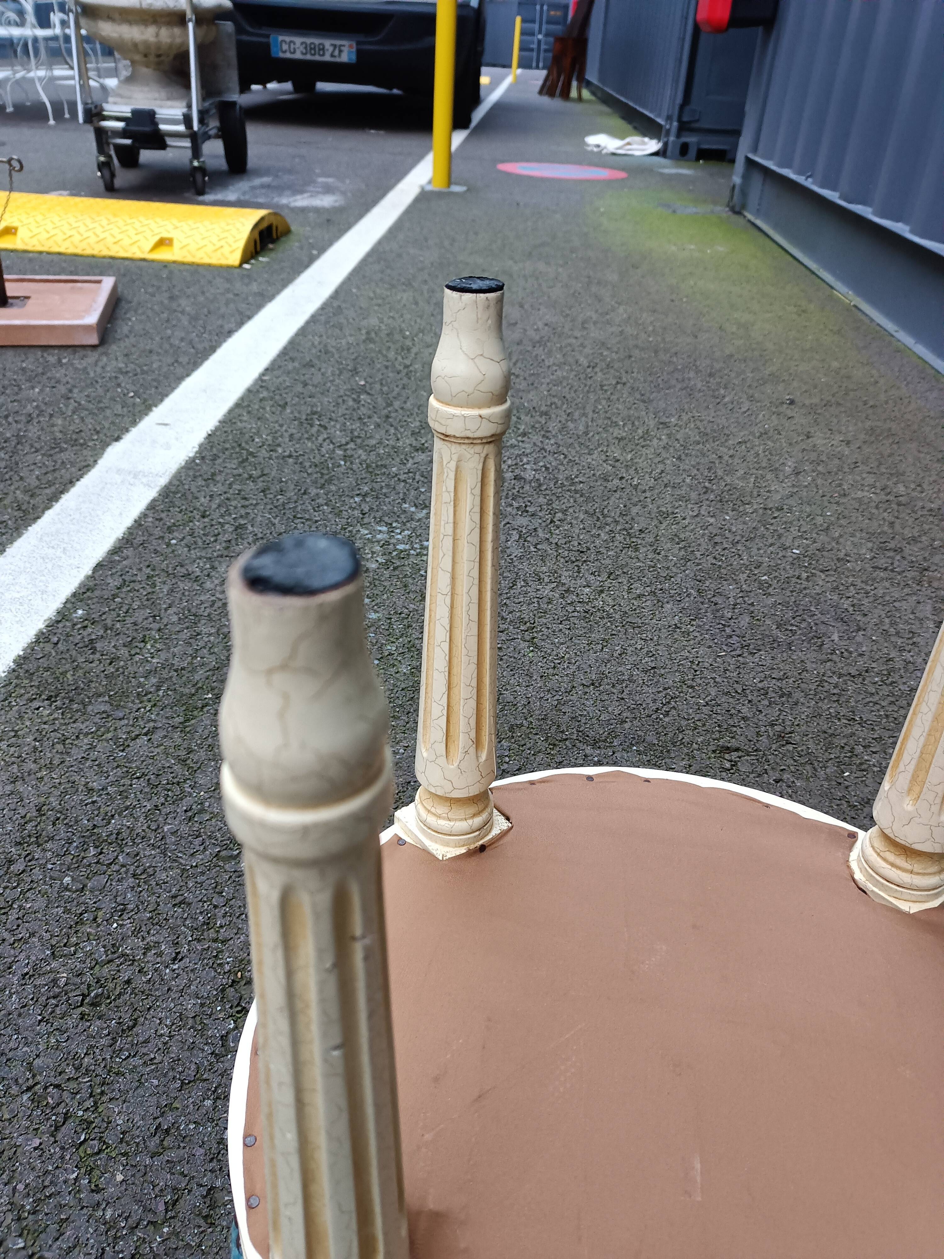 Stool footrest old style louis xvi