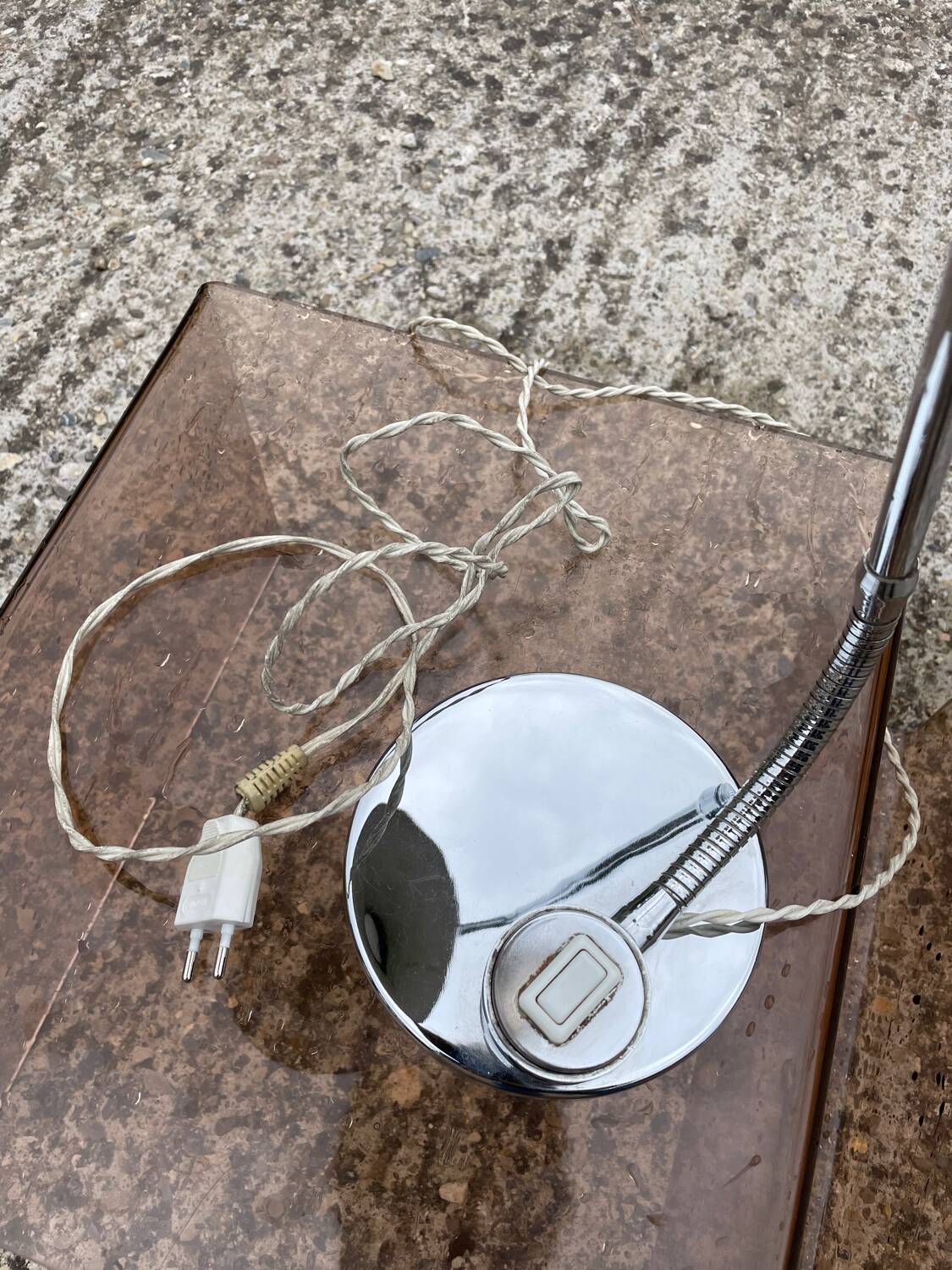 Lampe de bureau en chrome