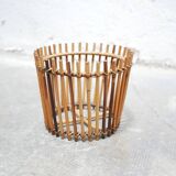 Vintage rattan planter
