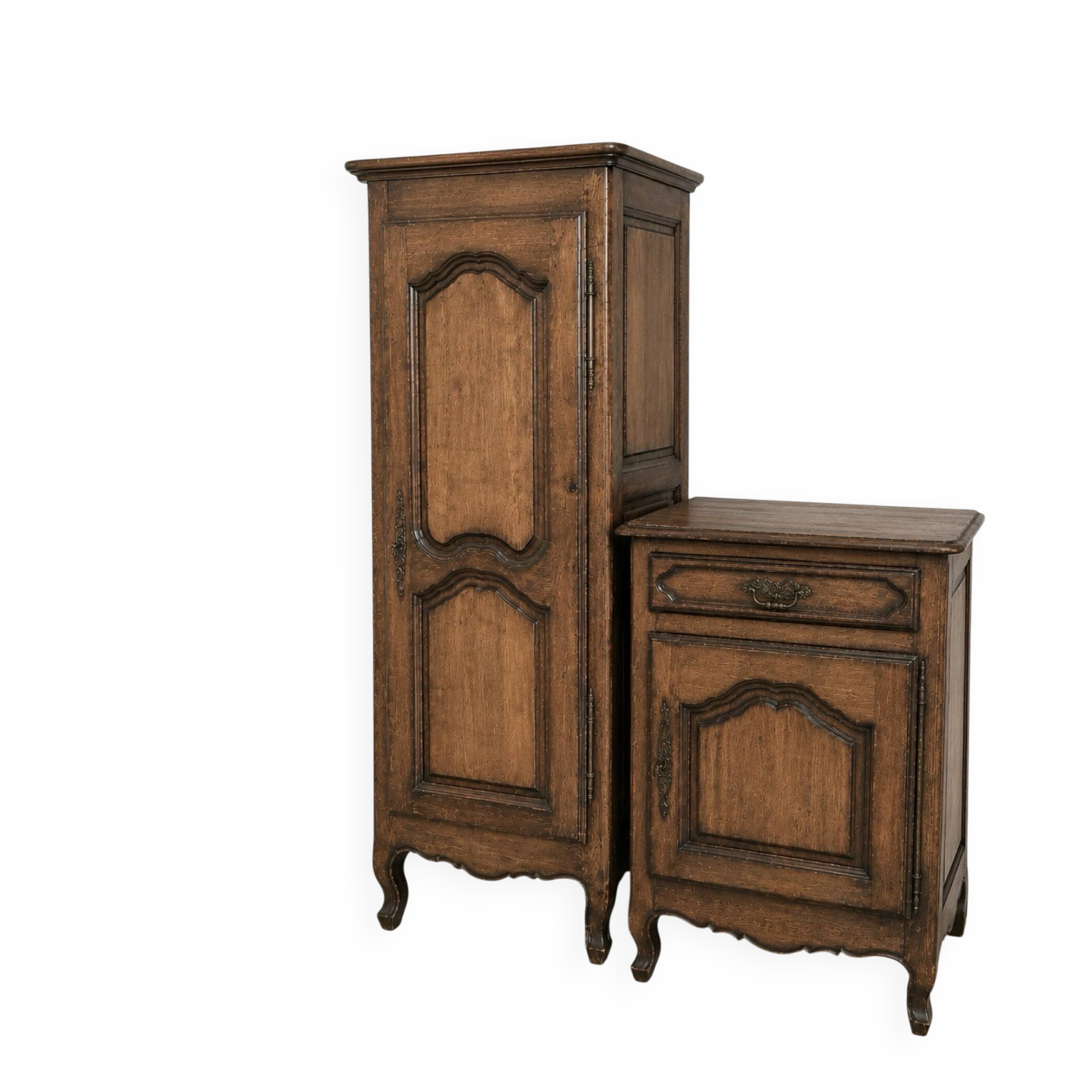 Standing man & solid oak jam cabinet – Antique furniture