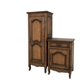 Standing man & solid oak jam cabinet – Antique furniture