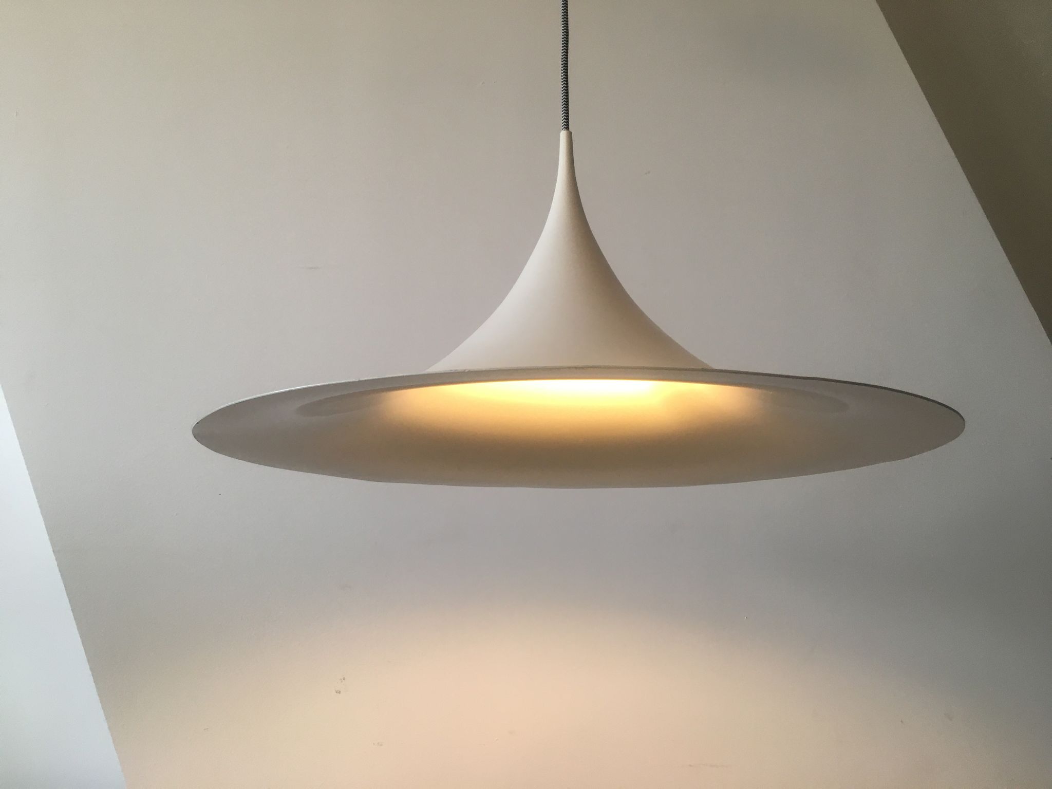 Semi pendant light byClaus Bonderup & Torsten Thorup for Fog & Mørup, 1960s