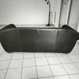 Crozatier 3-seater leather sofa