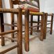 Rustic handcrafted oak chairs 1900