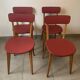 Set de 4 chaises bistrot vintage, années 50 (Taille adulte)