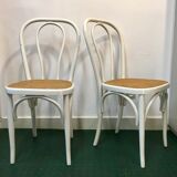 Pair of chairs bistro cane