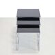 Vintage chrome and black glass side tables by Brabantia 1960s