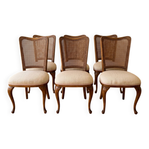 6 Chaises cannées de