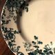 Mismatched lot 4 flat plates + small Saint Amand Terre de fer Blue Green