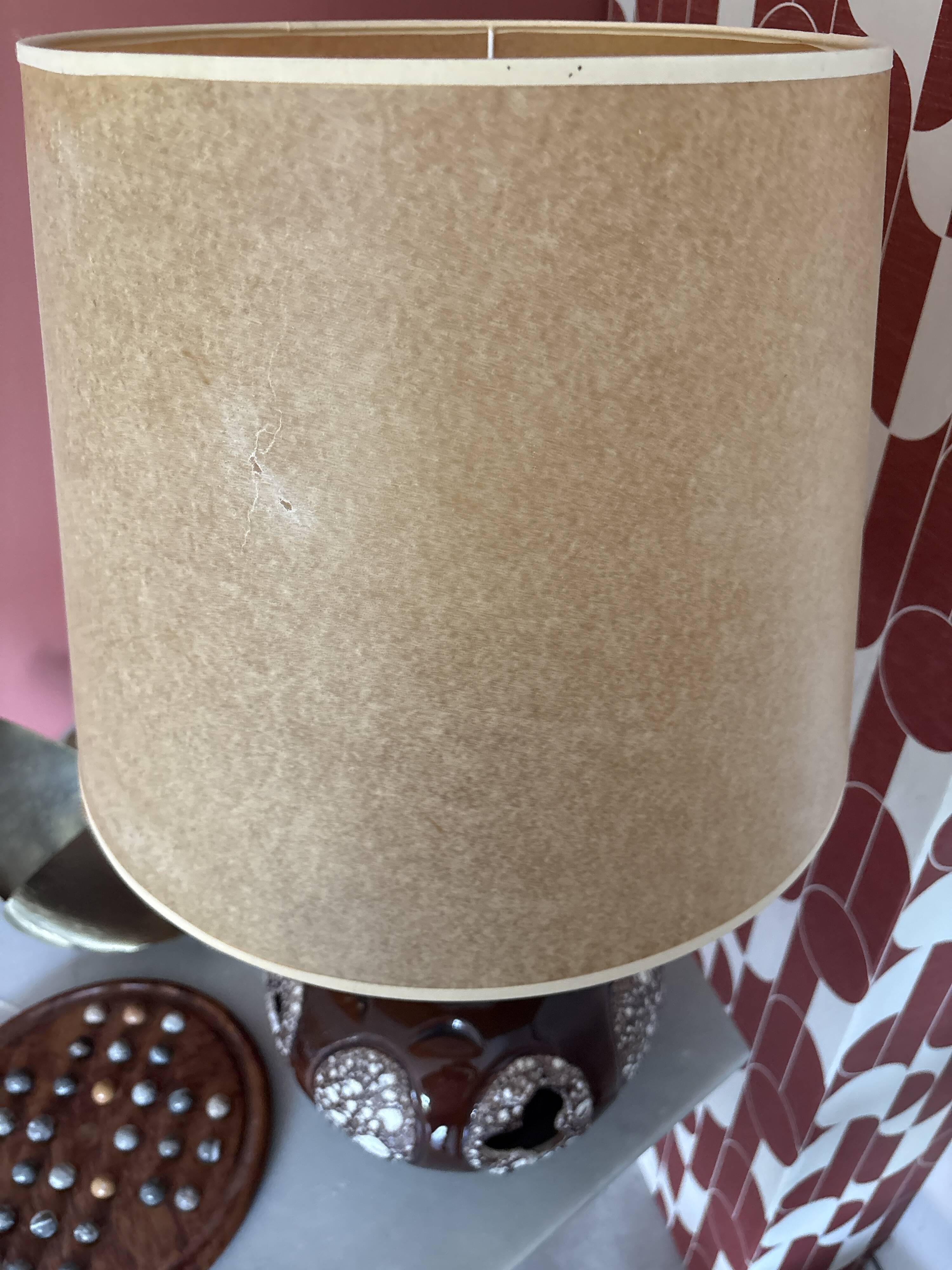 Vintage brown ceramic lamp