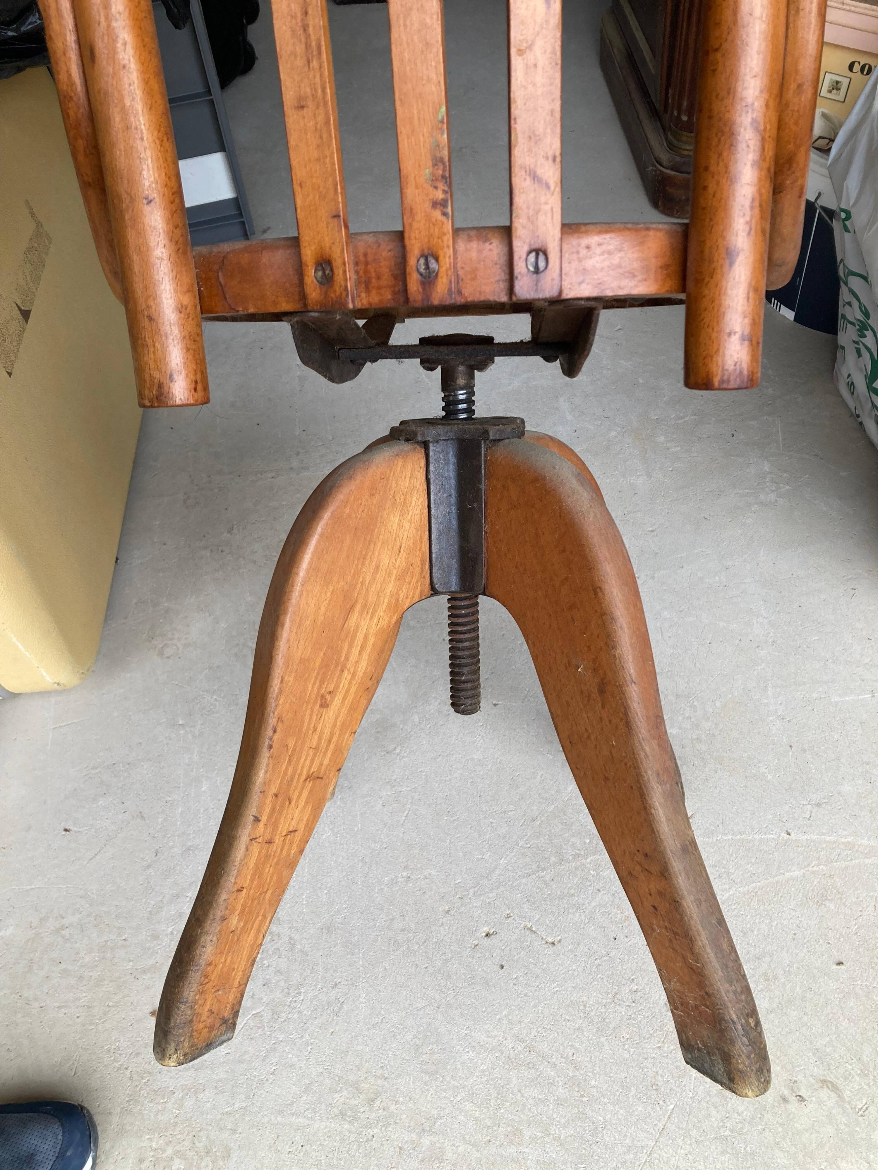 Solid wood notary desk and swivel American chair