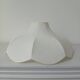Abat-jour fleur en tissu blanc