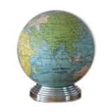Globe terrestre lumineux verre 1950