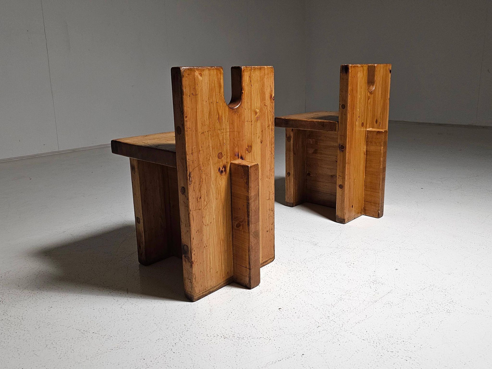 Pompeia accent chair in pine by Lina Bo Bardi, 1980s
