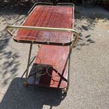 old serving trolley / cart / table on wheels / vintage