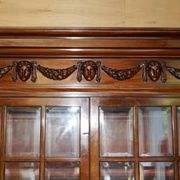 Monumental glass library in Victorian hardwood.