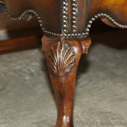 Victorian restored George II style high-back leather canapé