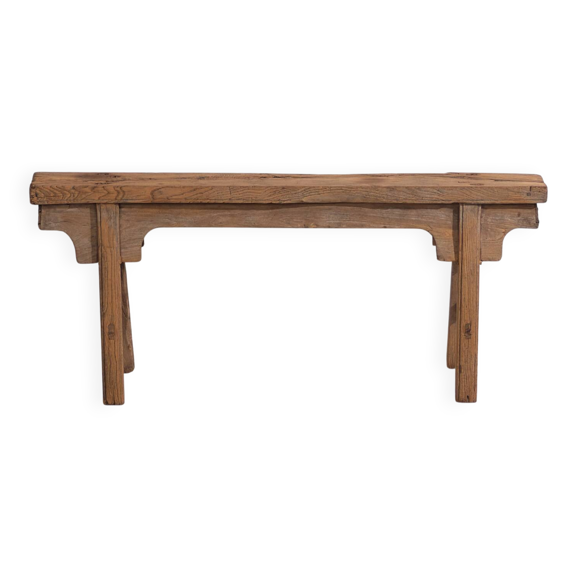 Antique Chinese bench with traditional assembly (c.1870)