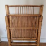 Bamboo and rattan folding chair
