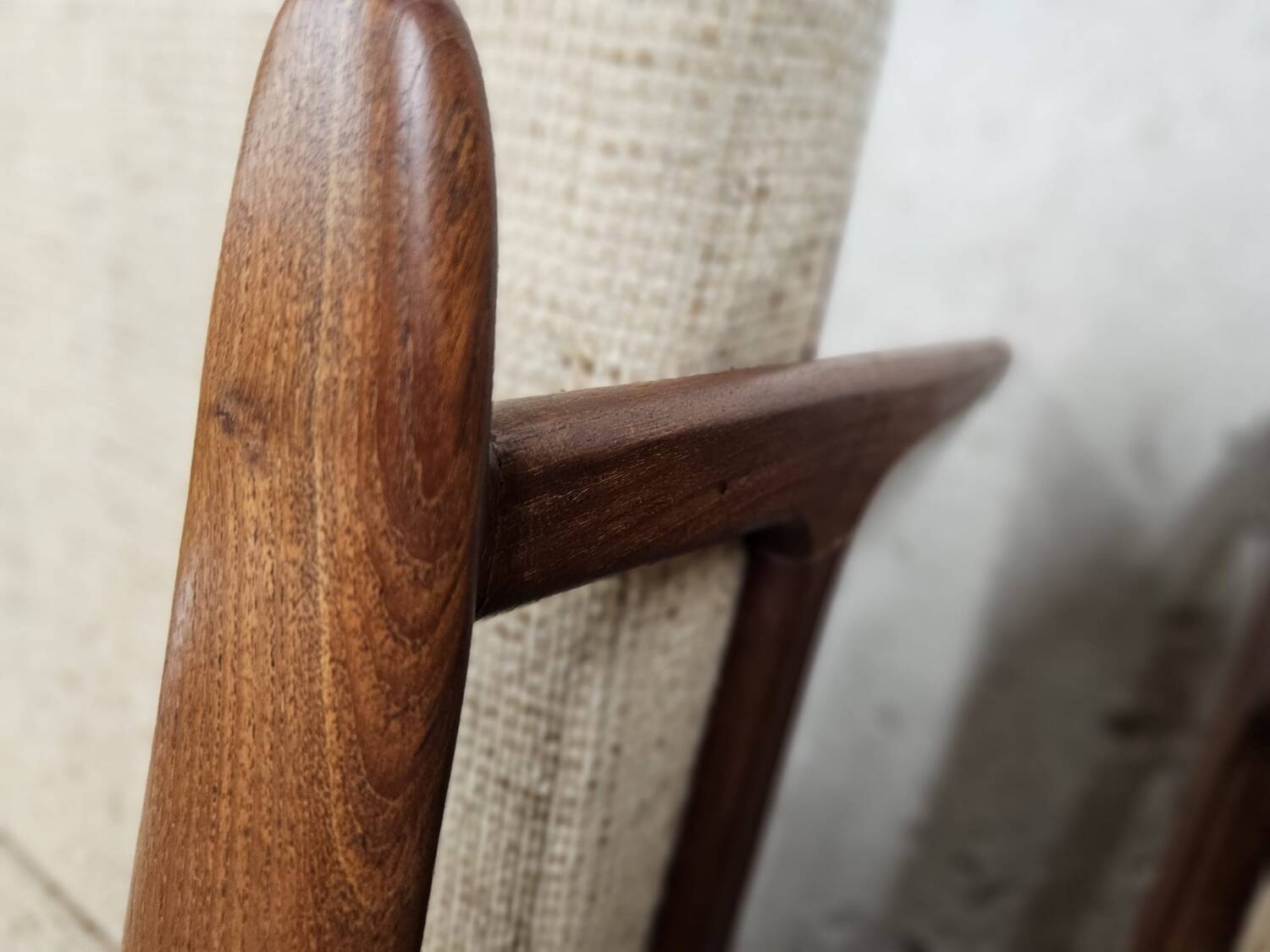 Pair of Scandinavian Danish teak armchairs 1960
