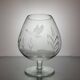 6 crystal cognac glasses
