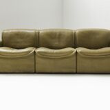 DS-12 modular vintage set in green leather by Team de Sede for De Sede Swiss