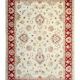 Red Cream Wool Ziegler Rug Handwoven Floral Carpet- 200x282