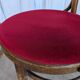 Set of 4 Vintage Bentwood Bistro Chairs, Red Upholstery