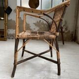 Popular rope, wicker and wood chair