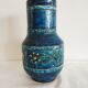 Triki blue ceramic vase floral patterns