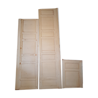 Lot de 3 boiseries anciennes de soubassement XIXème