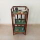 Vintage standing shelf in bamboo and rattan 60s/70s