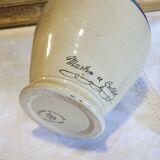 Antique iron-rich earth bottle from Saint Uze, ceramic carafe jug.