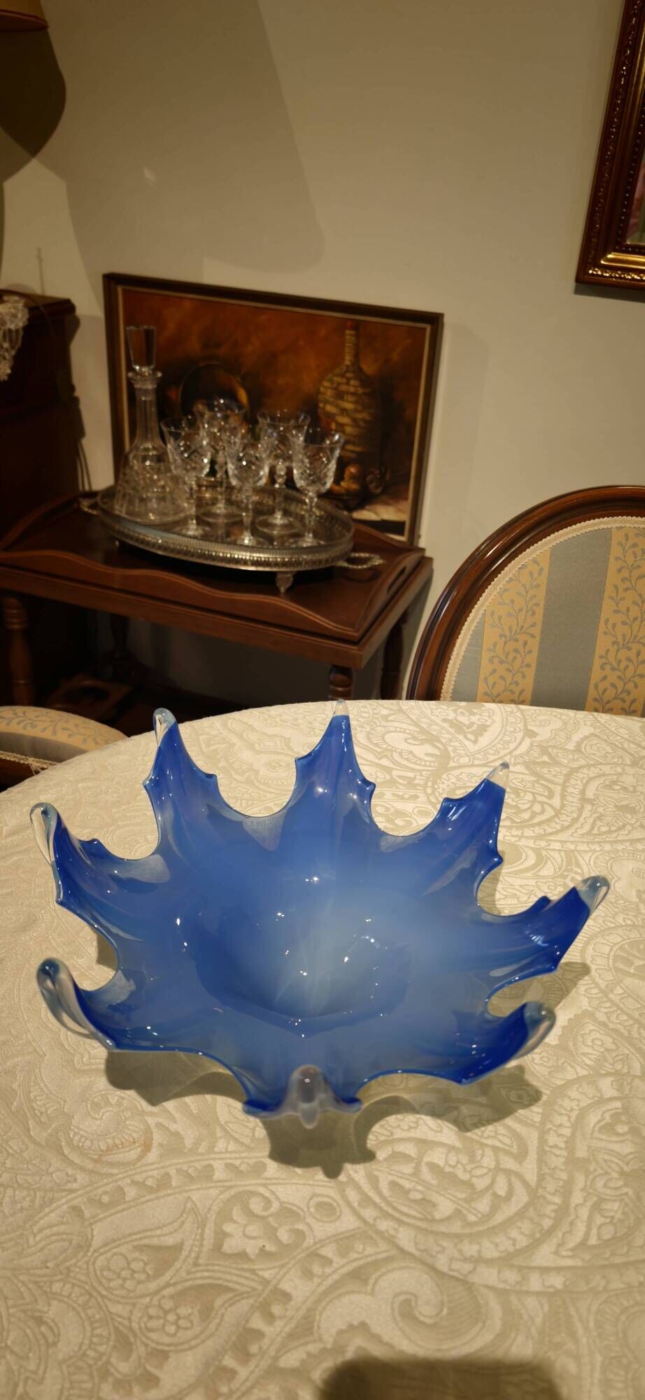 Centre de table en verre