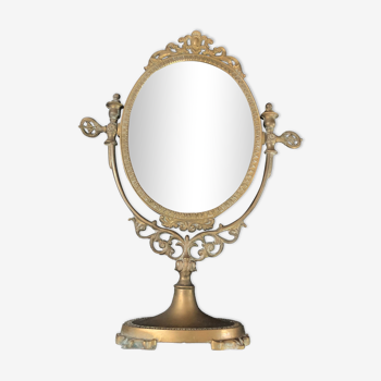 Miroir en bronze pivotant