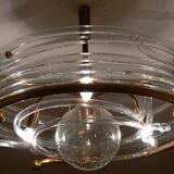Vintage glass and brass ceiling light