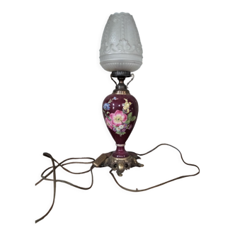 Electric lamp in ceramic and glass