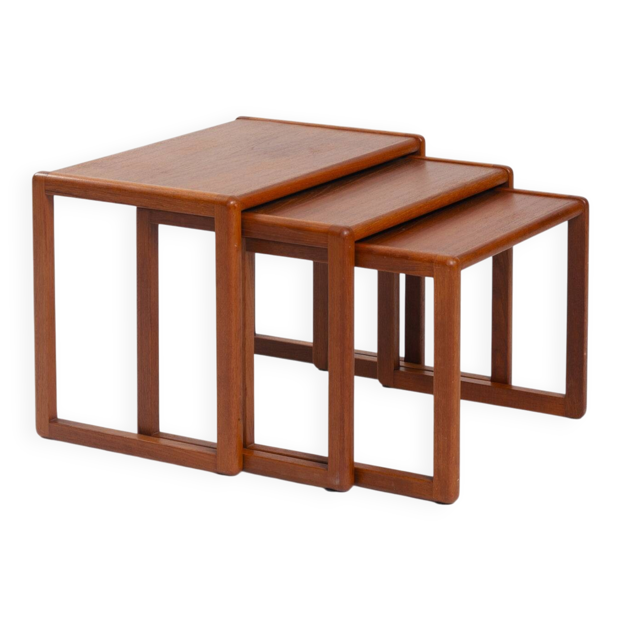 set of 3 nesting Teak tables, danish design, 1970s