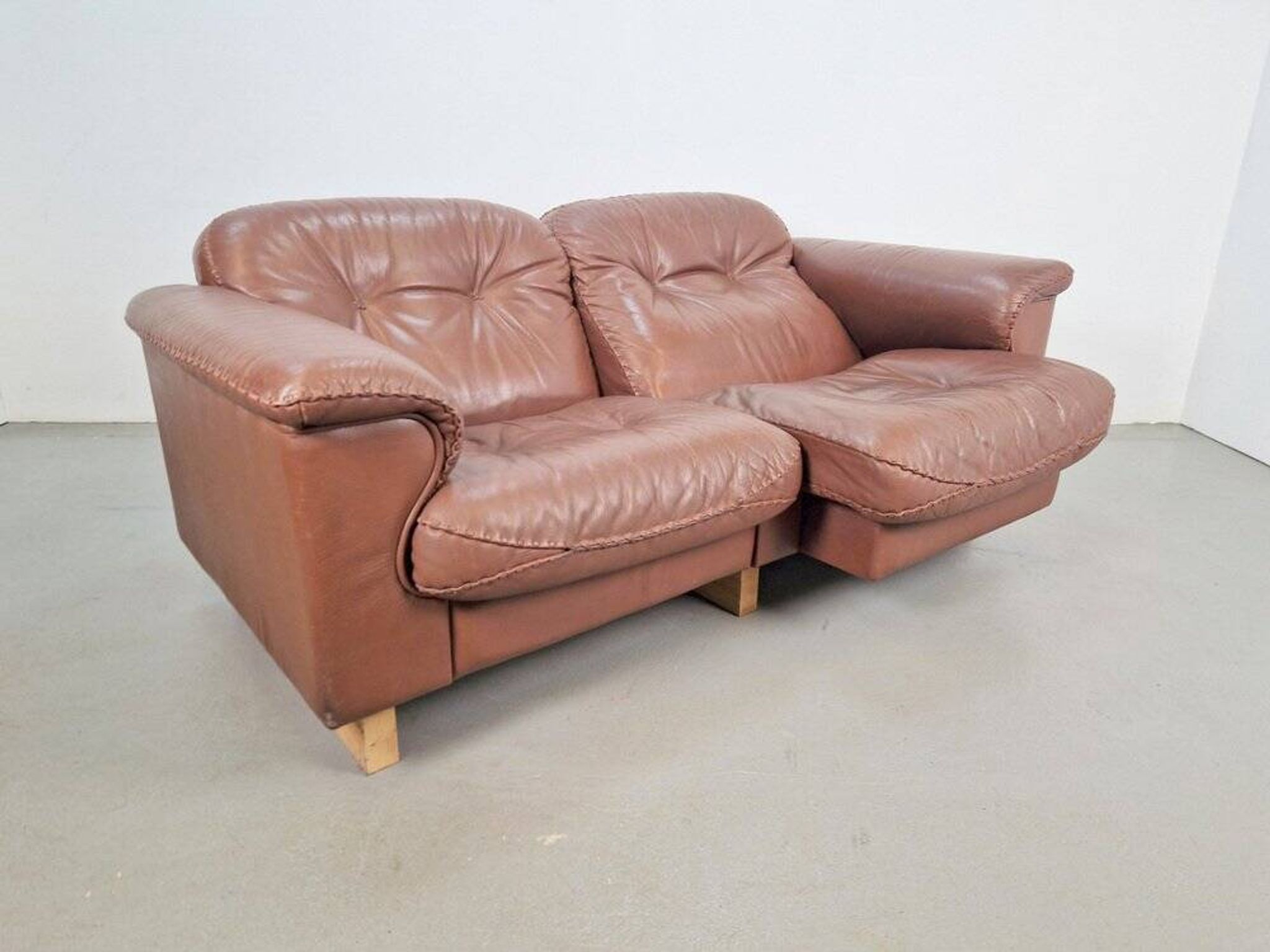 DS101 2-Seater Sofa in Leather from de Sede, 1970s