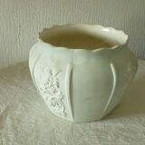 Glazed biscuit earthenware planter