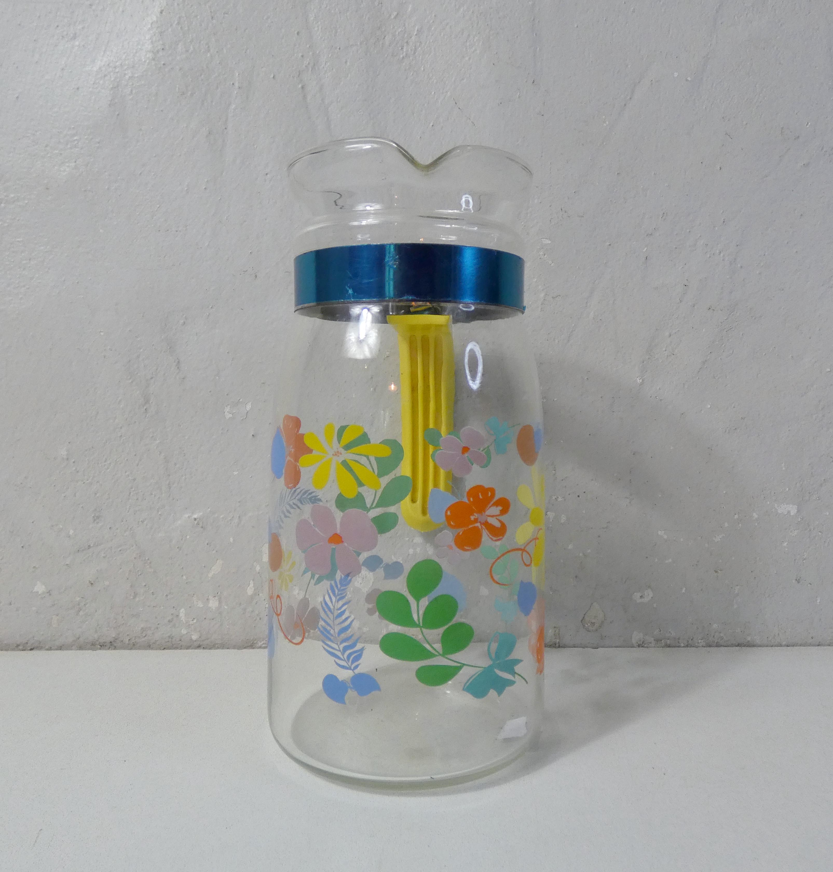 Vintage 70s flower decanter