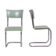 Pair of green Bauhaus chairs made in 1930s Czechia. Made by Robert Slezák