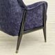 1960s, Swedish design, refurbished high-back armchair, vintage velour