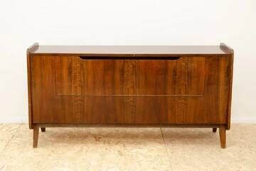 Mid-century walnut dresser by František Jirák, storage cabinet, 1970s