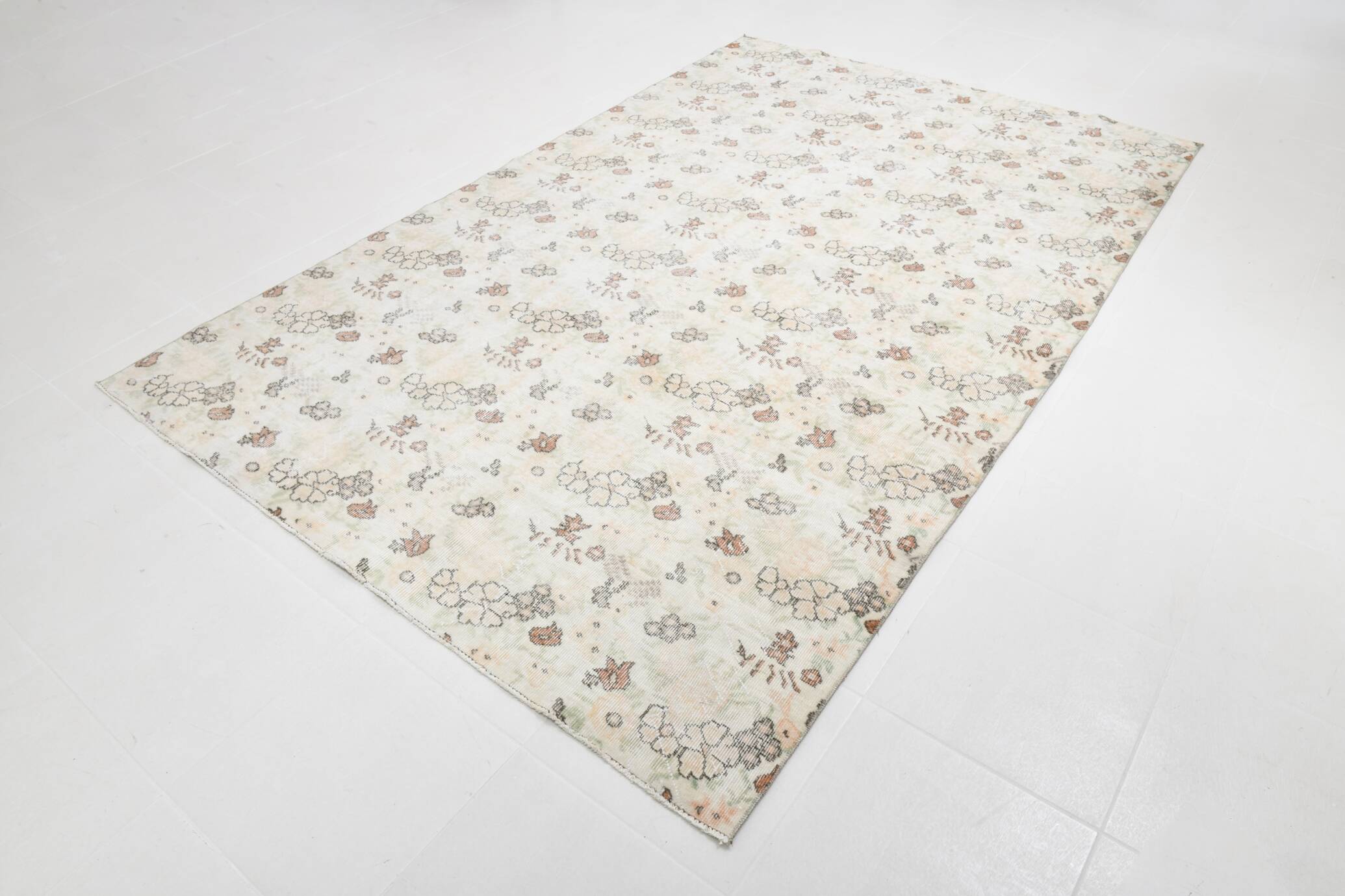 Tapis vintage en laine tapi beige 286x186