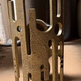 Pair of Vlab brutalist wall lights in bronze finish