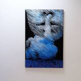 Abstract painting in muted tones on canvas - signed C.Massaut