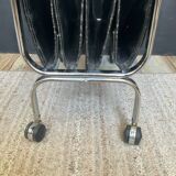 Vintage side table with magazine rack from the 70s