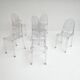 6 Victoria Ghost chairs by Philippe Starck for Kartell, after 2000.