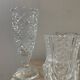 Série de 6 vases miniatures en verre ciselé